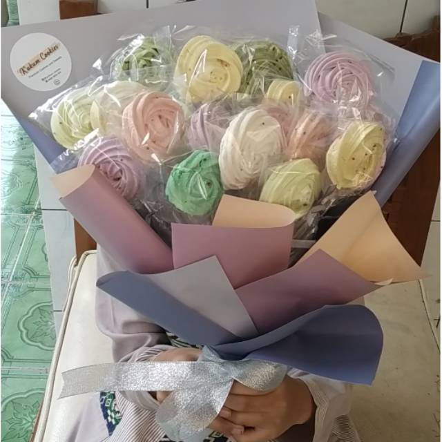 

Rose Meringue Bouquet buket (large) - Maringue