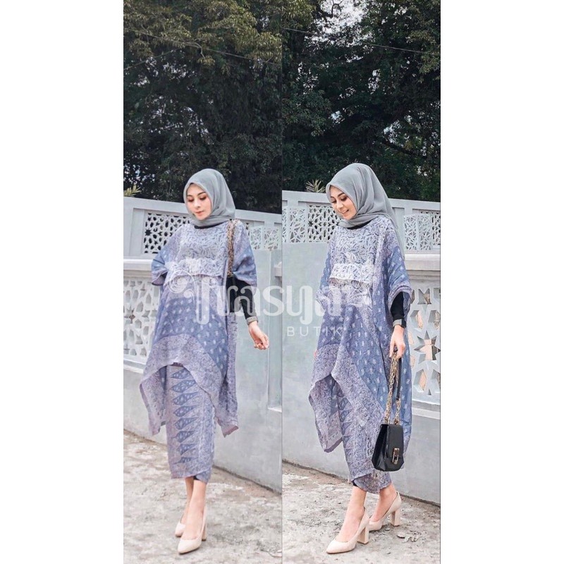 FRASYA BUTIK | Kebaya Kaftan Batik Viscose Set Jupri ARUNA