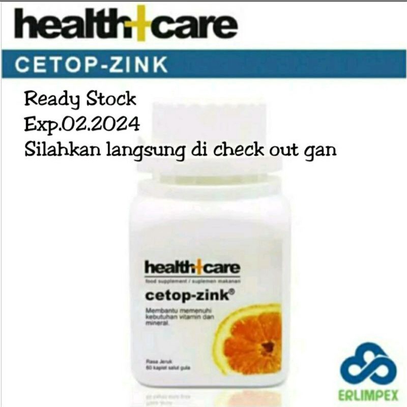 HEALTH CARE CETOP-ZINK CETOP ZINC,Vitamin C ,B-Complex,Zinc ISI 60 KAPLET Exp 2024