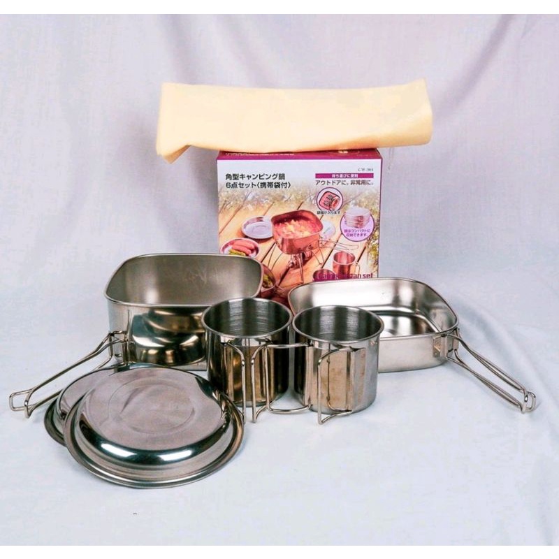 COOKING SET CAMELWILL ISI 6 CW-304/ ALAT MASAK CAMPING CW-304 / COOKINGSET - NESTING CAMPING