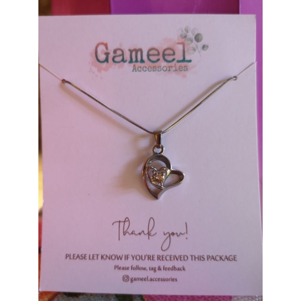 Gameel - Liontin Kalung Besi Putih (Monel) Asli Anti Karat dan Anti Gatal