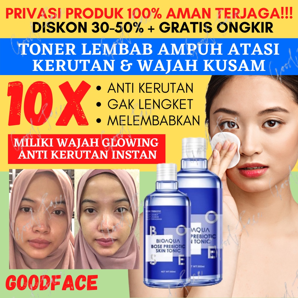 Pelembab Wajah Berminyak BIOAQUA Bose Prebiotic Skin Tonic 300ml hydrating toner