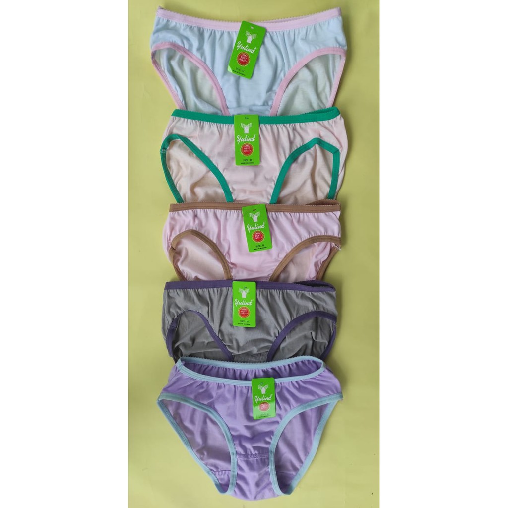 Yutind - 6 Pcs Celana Dalam Wanita, Pakaian Dalam Wanita - List Warna - Bisa COD / Bayar di tempat