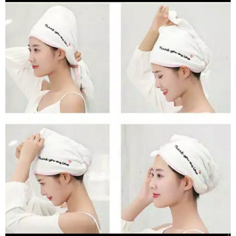 HANDUK KERAMAS MICROFIBER CEPAT KERING GOOD QUALITY - HAIR WRAP TURBAN MAGIC TOWEL RAPID DRY