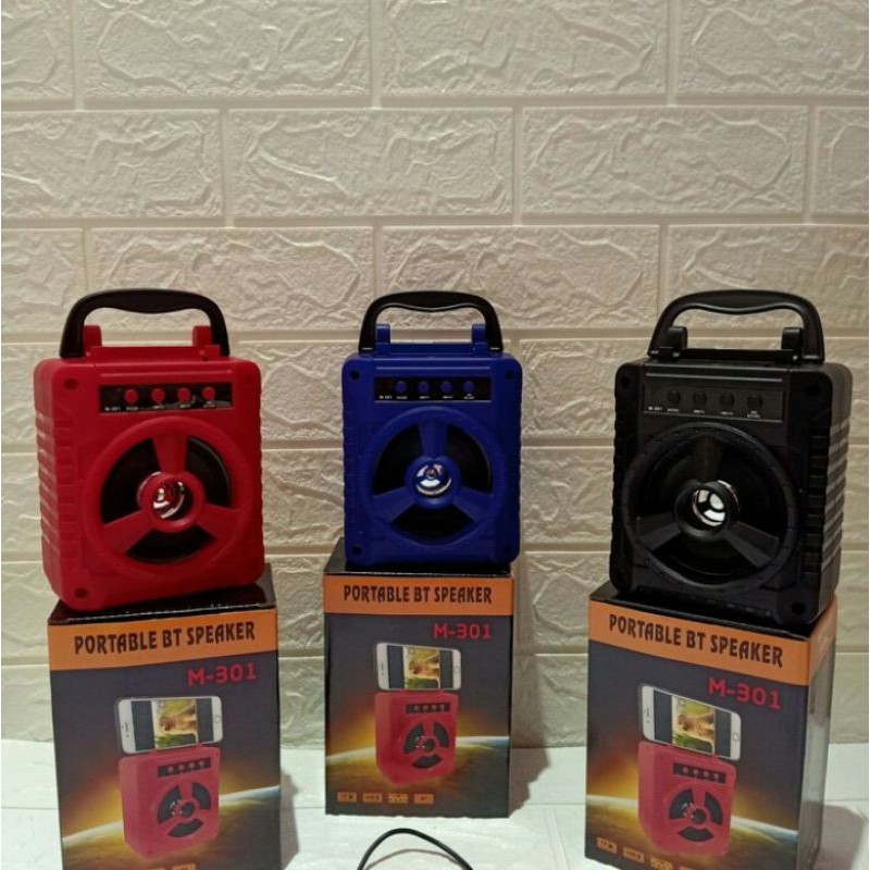 Speaker Bluetooth M301 Mini Portabel + Stand Hp