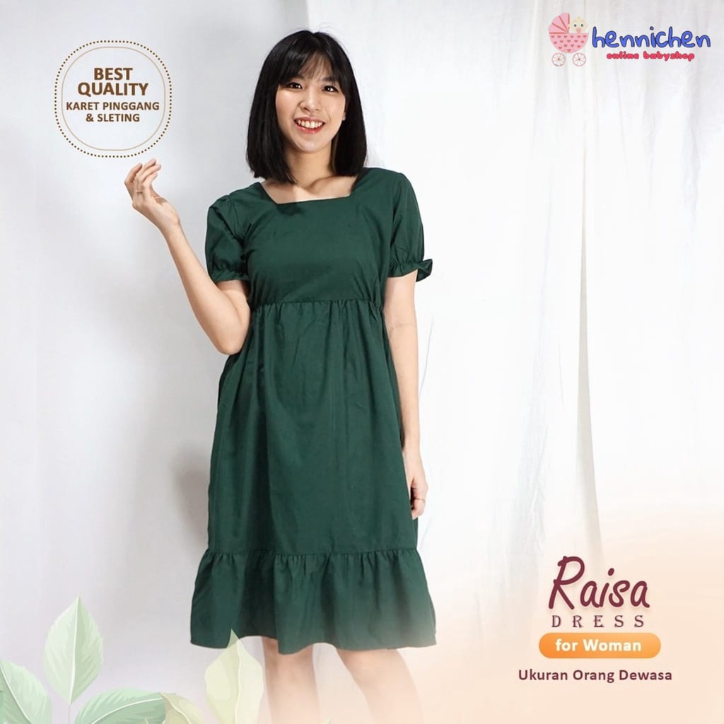 BAJU NATAL EDISI NATAL RAISA DRESS PREMIUM DRESS COUPLE MAMA DAN ANAK MOM AND ME DRESS NATAL PEREMPUAN 1-8 TAHUN