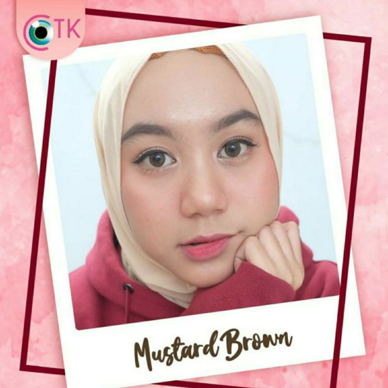 Softlens Warna RECIPE MINUS &amp; NORMAL MUSTARD BROWN 14.5 MM -0.50 S.D -6.00 / Soflen Softlen by CTK