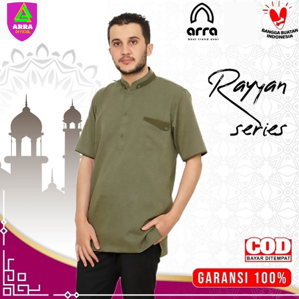 Baju Koko Pria Dewasa Lengan Pendek Original Arra Rayyan Koko Kurta Pakistan Terbaru Kemko Rabbani K