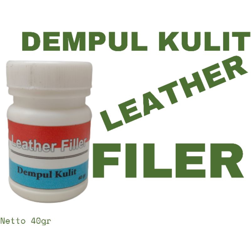 dempul kulit,leather filer netto 40 ml