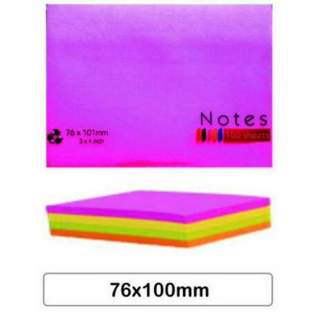 

Stick Notes Memo Tempel 76x100 lapis warna