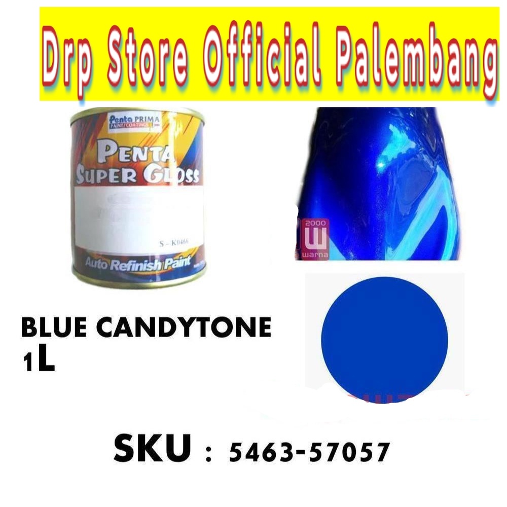 TERLARIS!!! CAT PENTA SUPER GLOSS BLUE BIRU CANDY CANDYTONE 1 LITER BEST SELLER