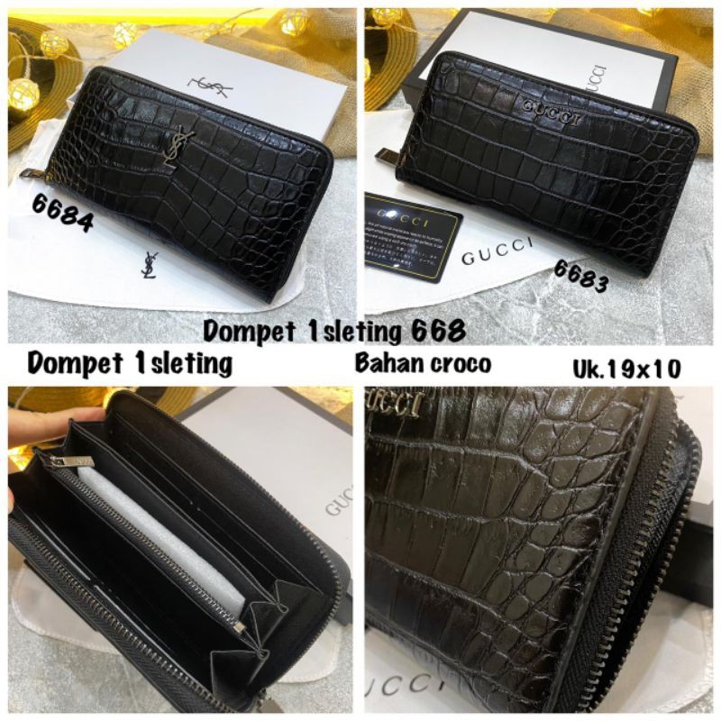 Dompet gucci croco 668 1resleting