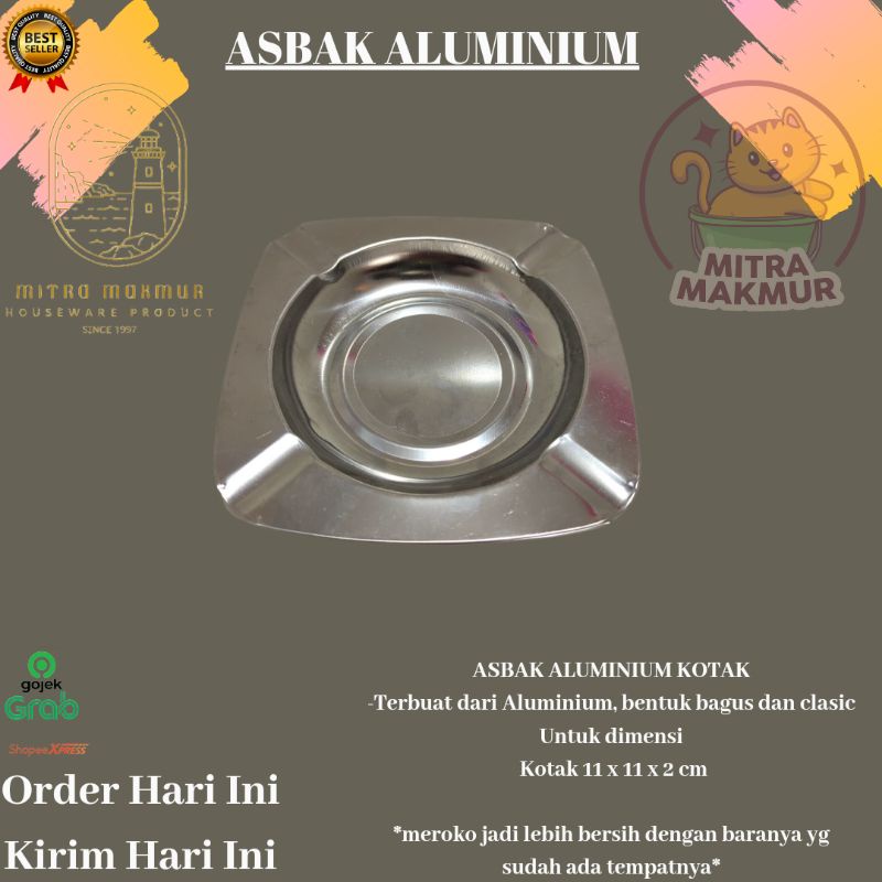 NEW!! ASBAK ROKOK ALUMINIUM / STAINLESS