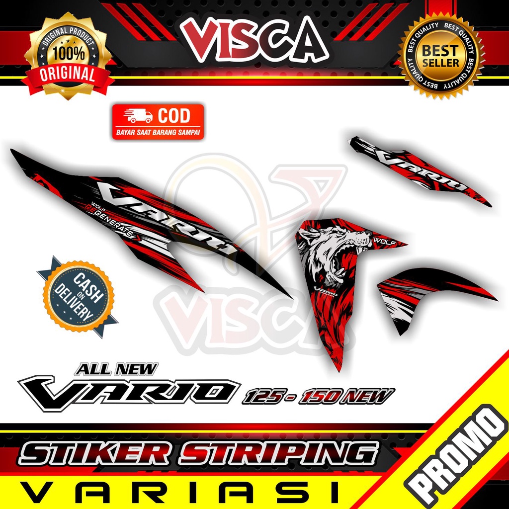 Striping Vario 125/150 New - Sticker Striping Variasi Lis Vario 125/150 New - Striping Hologram Vari