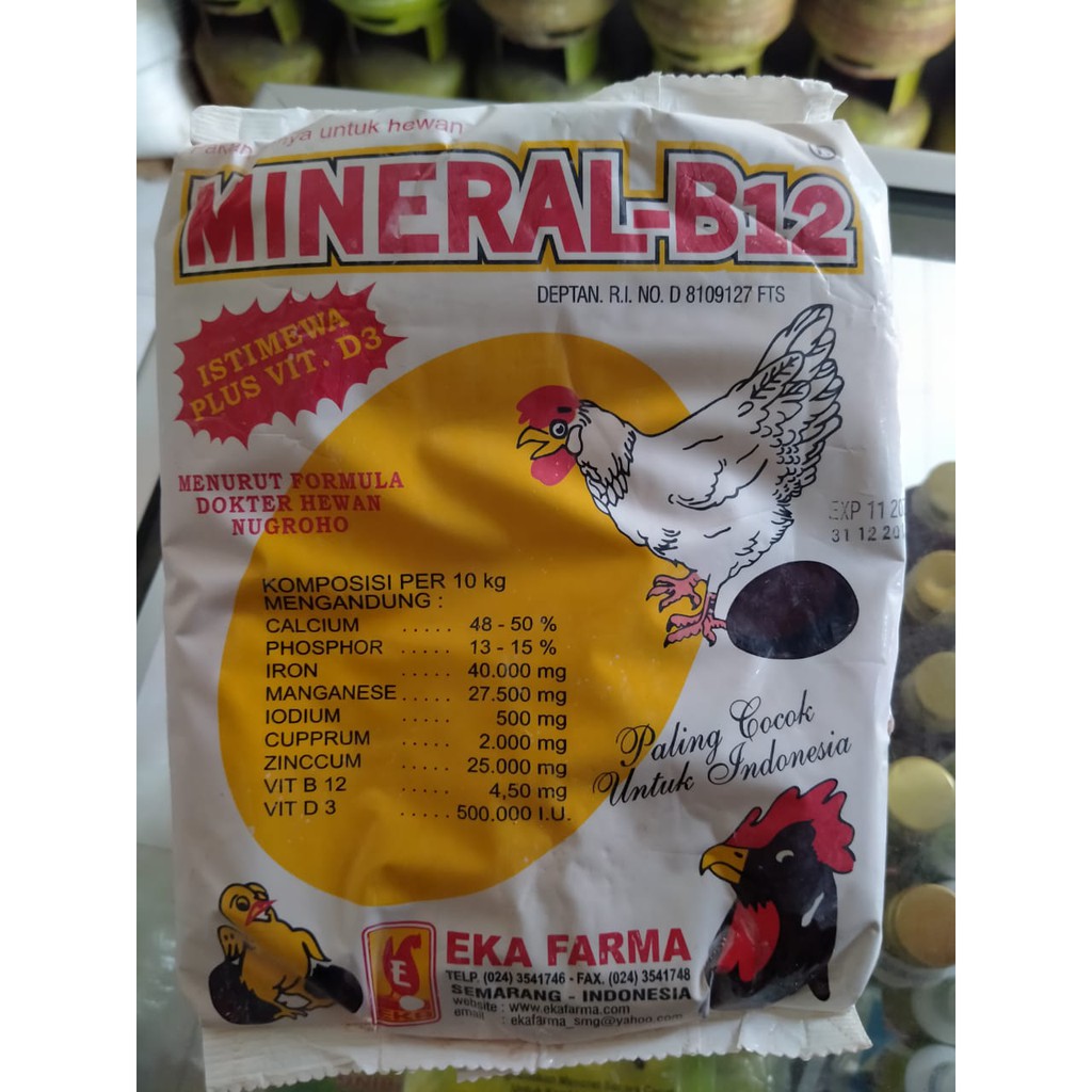 

MINERAL B12 (1 kg) - Mineral untuk Meningkatkan Produksi dan Kualitas Telur Ayam
