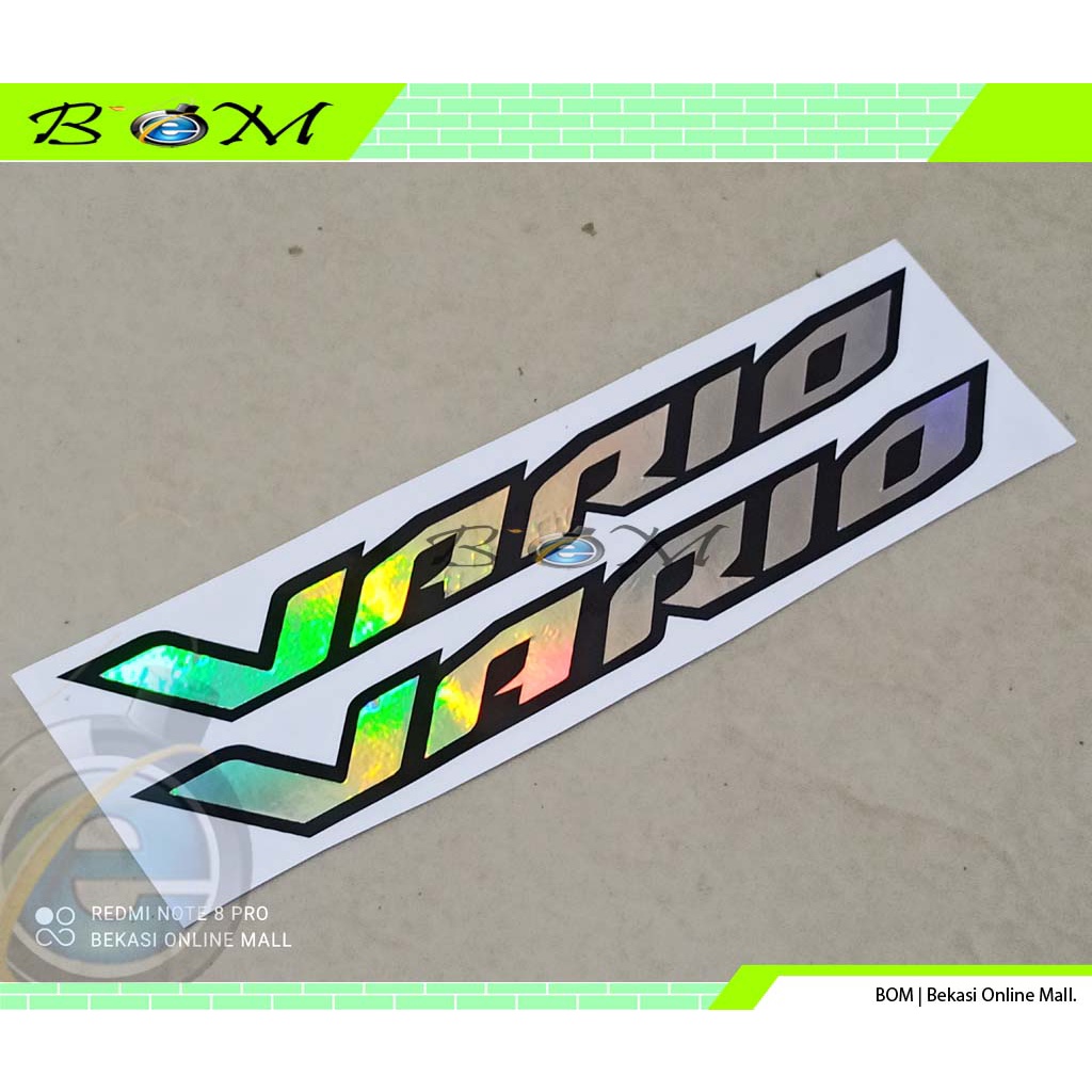 emblem logo resin honda vario 110 hitam timbul krum chrome hologram