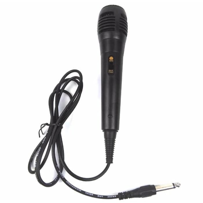 Microphone Kabel Karaoke Colokan Kecil 3.5 mm Suara Bagus Jernih Panjang Kabel 1.8 Meter