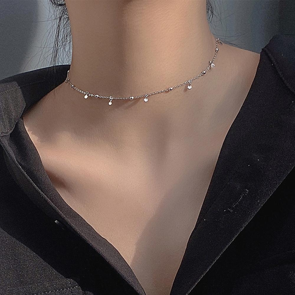 Mxbeauty AAA Zirkon Kalung Trendi Perhiasan Liontin Elegan Berlian Shiny Choker