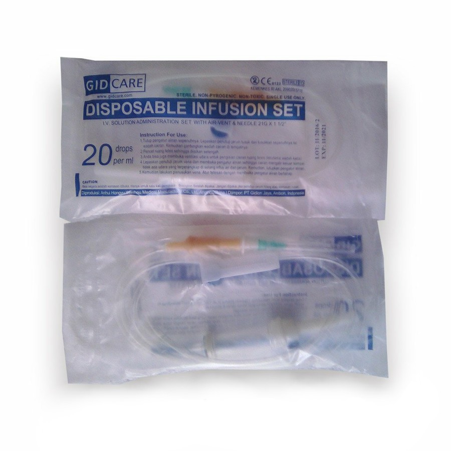 Selang Infus Set Dewasa - Disposable Infusion Set Adult Gidcare