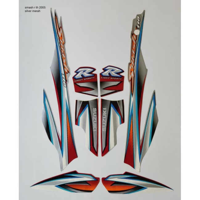 STRIPING SMASH R 2005 SILVER MERAH