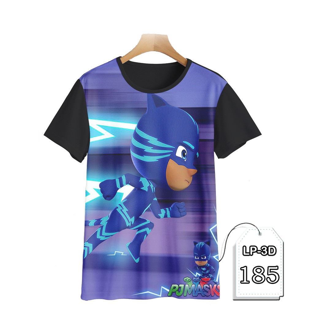 Kaos Anak PJ Catboy Mask Baju Kartun TV Anak #LP3D-185
