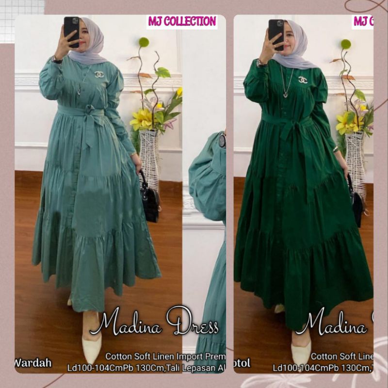 madina dress by mj collection/restok/bestseller/gamis/dress/maxy