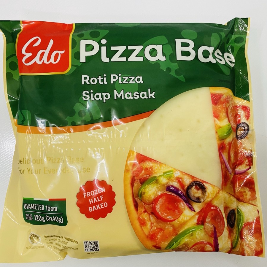 EDO Pizza Base Instant Beku Frozen 120Gr isi 3 Pcs Diameter 15cm / Roti Pizza Mini Italy