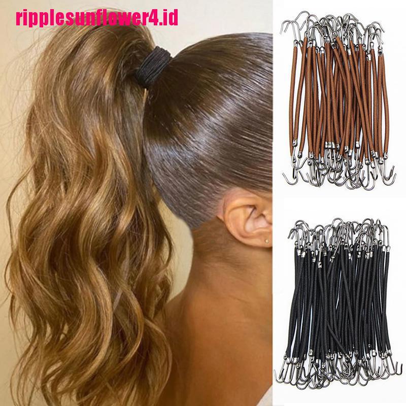 10pcs Ikat Rambut Ponytail Elastis Untuk Wanita