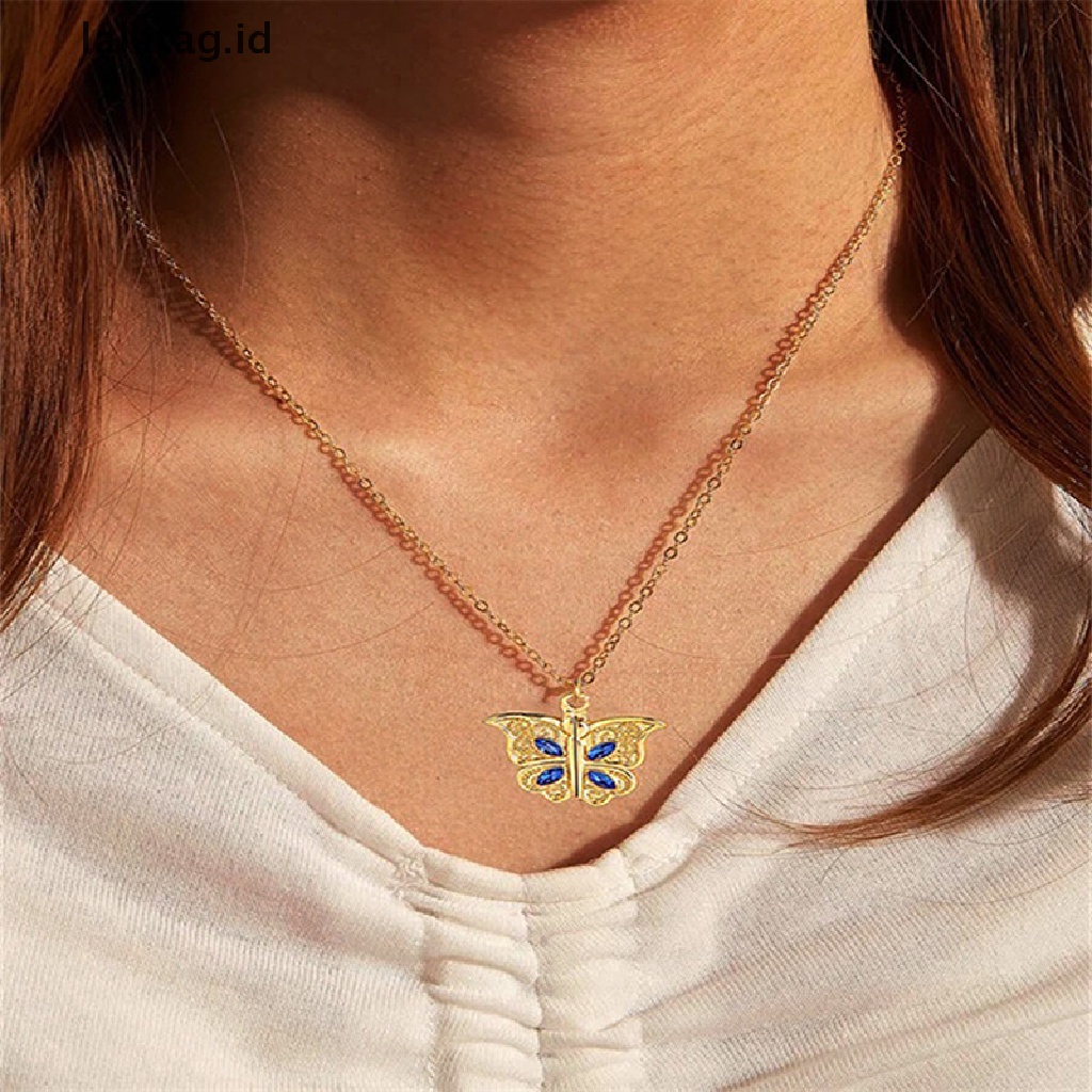 [lalatag] Butterfly I Love You Heart Luckly Butterfly Necklace for Women Girl Birthday [ID]