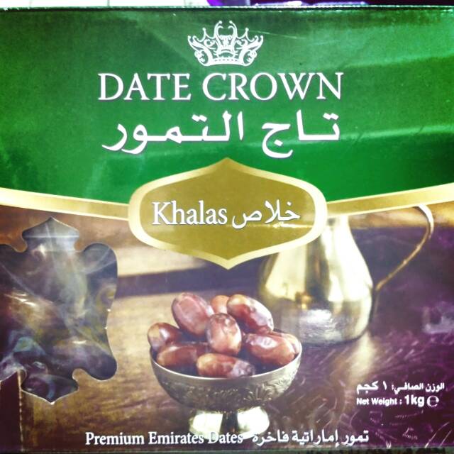 

Termurah KURMA DATE CROWN khalas 1kg