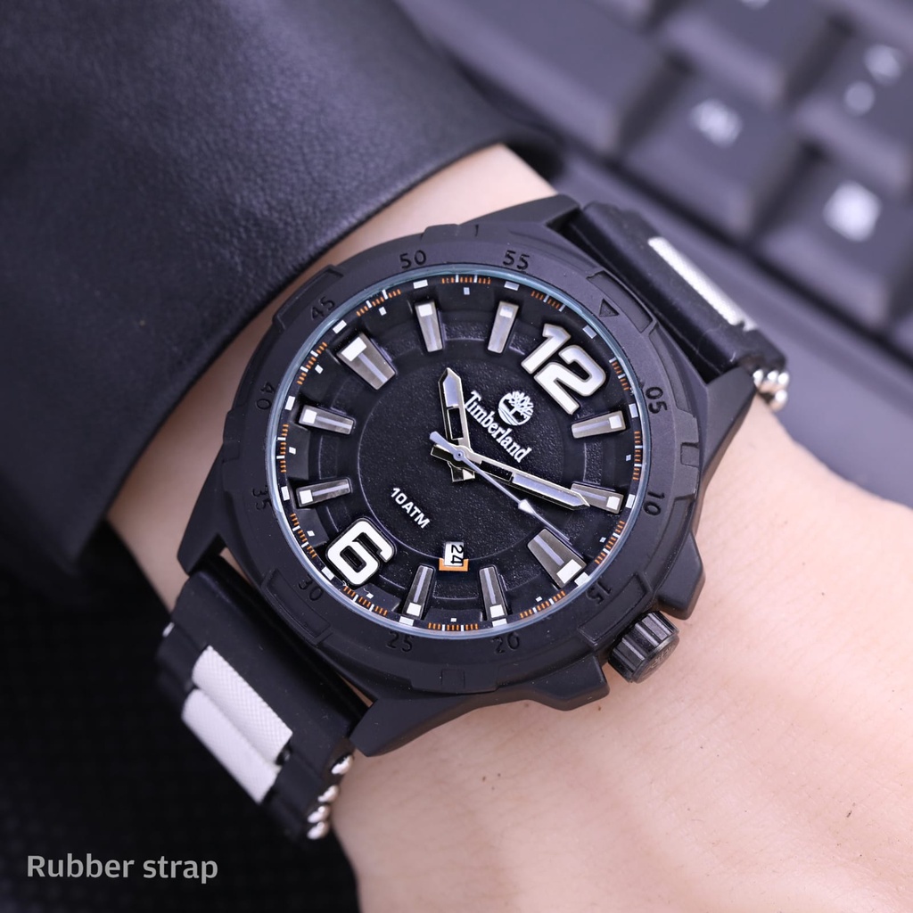 Jam Tangan Fashion Pria L4705S Tali Kulit Tanggal Aktif Free Box &amp; Baterai