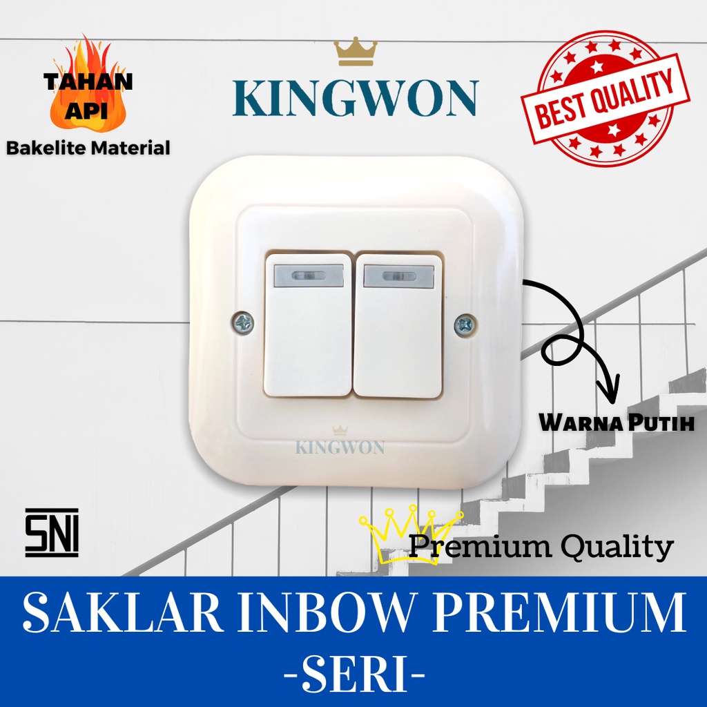 SAKLAR STOP KONTAK IB SERI INBOW TYPE PREMIUM SNI TERMURAH BERKUALITAS SAKLAR LAMPU SWITCH ON