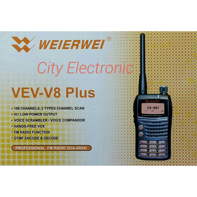 Radio Ht / Handy Talkie Weierwei Vev-V8 Plus Vhf Terbaru