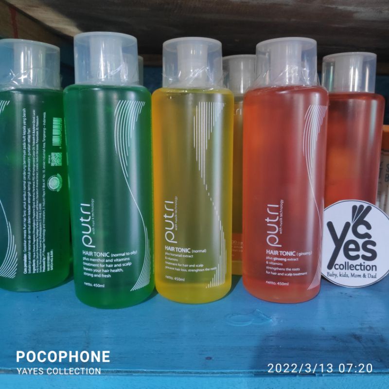 Putri Hair Tonic 450ml Perawatan Rambut ALA SALON Sendiri Apple Gingseng Lemon Scalp Hair loss strong Fresh Treatment