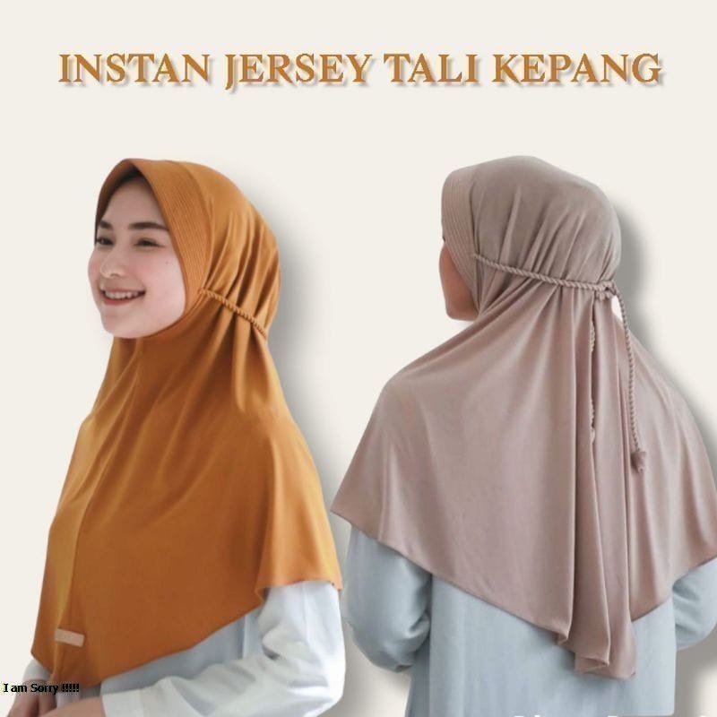 Bergo Tali Kepang Hijab Instan Jersey