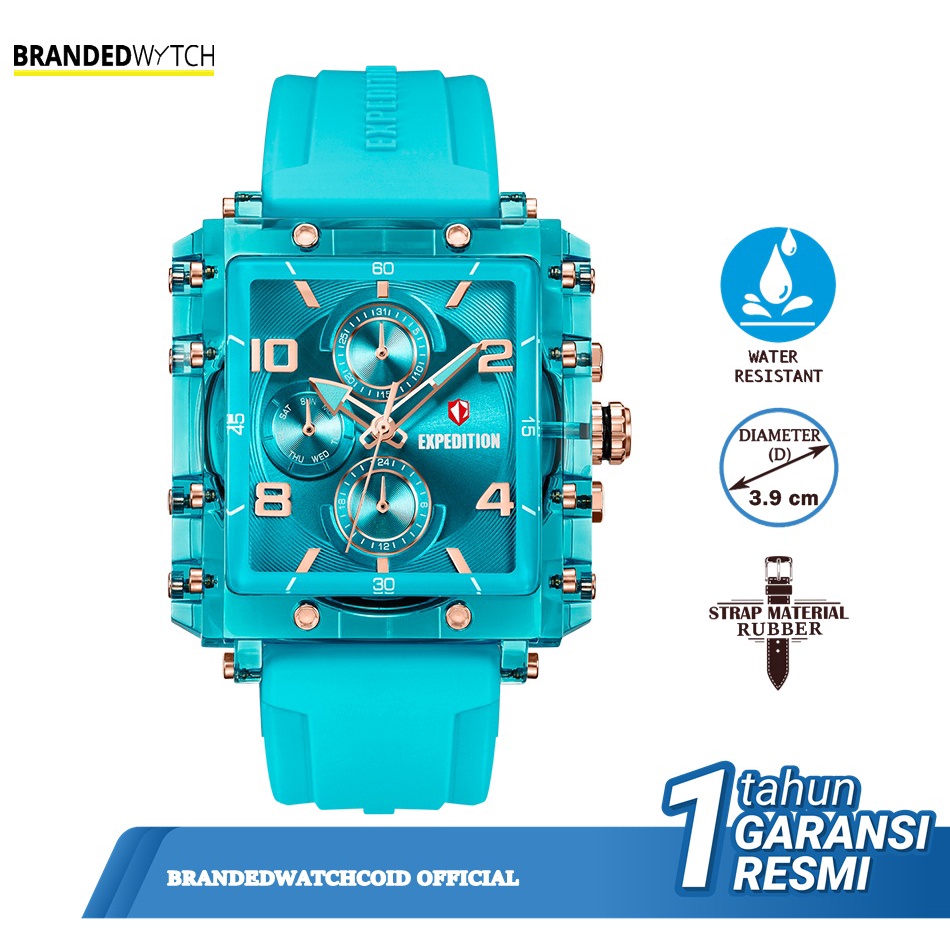 Jam Tangan Expedition E 6808 Unisex Pria Original Diameter 3,9 cm