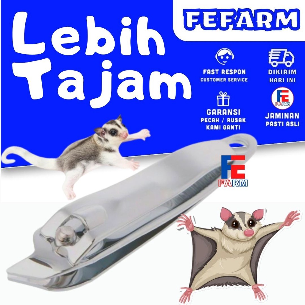 GUNTING KUKU HEWAN SUGAR GLIDER / KUCING / RAPTILE / HAMSTER / KELINCI FEFARM