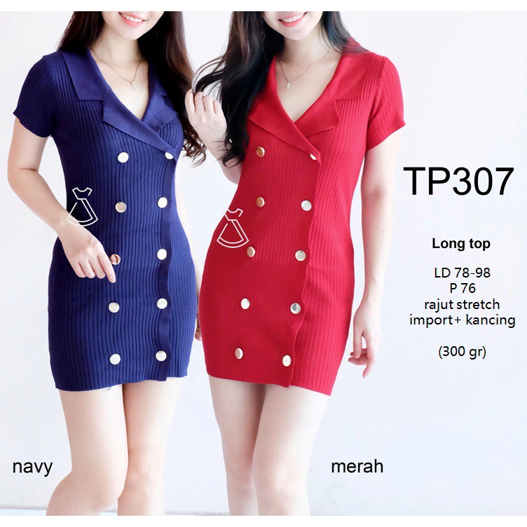 TP307 - BAJU LONG TOP RAJUT WANITA BUSUI FRIENDLY