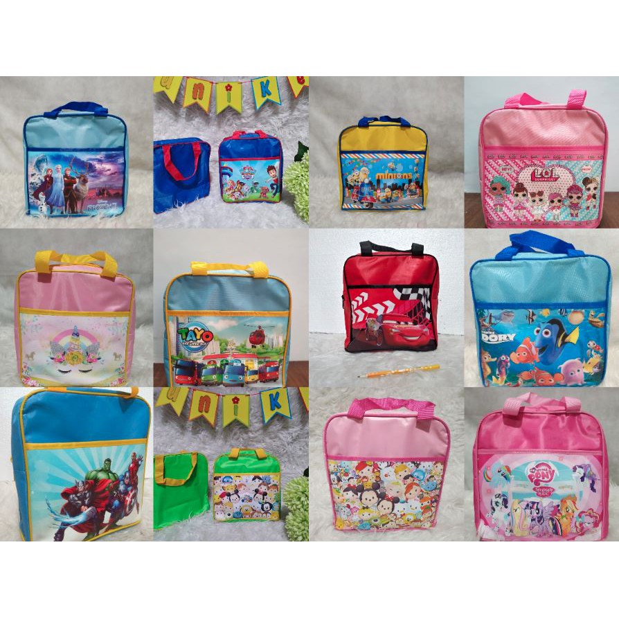 TAS TKD ECER Souvenir Ulang tahun anak Goodie Bag ultah Goody Karakter-Mix motif