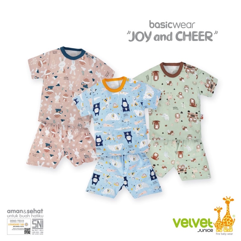(ECER) Velvet S M L LB XL XXL Setelan OBLONG PENDEK-PENDEK / Setelan Baju Pendek Harian Anak