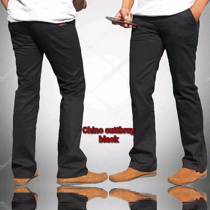 Chinos Cutbray Bahan Komprang Celana Panjang Lebar bawah Best Seller