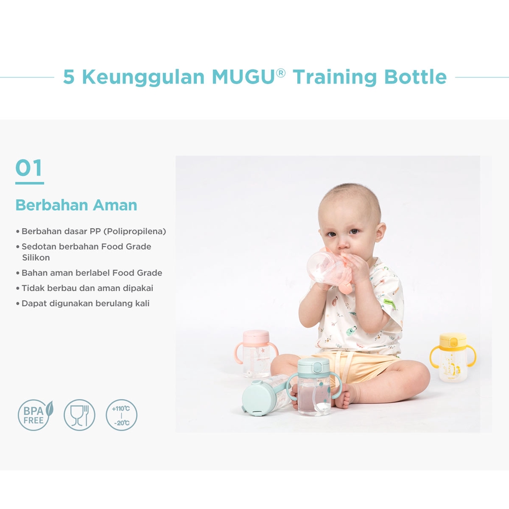 BOSU285 BOTOL MINUM MUGU TRAINING BOTTLE 330 ML