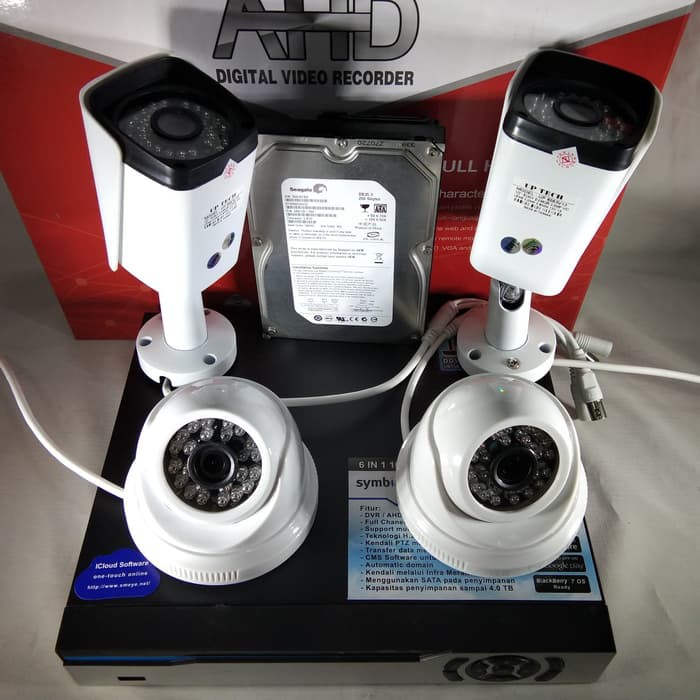 paket cctv murah siap pasang full hd 3mp out 3mp indoor 4 4ch plus hdd 320GB