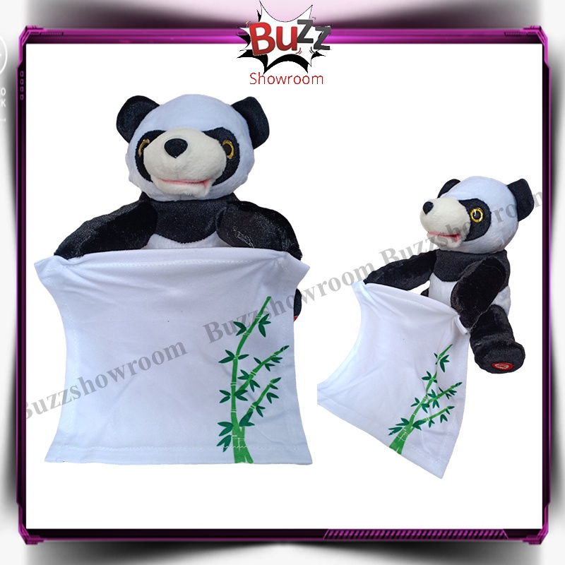 Boneka Panda peek a boo, panda peek a boo, cilukba singing