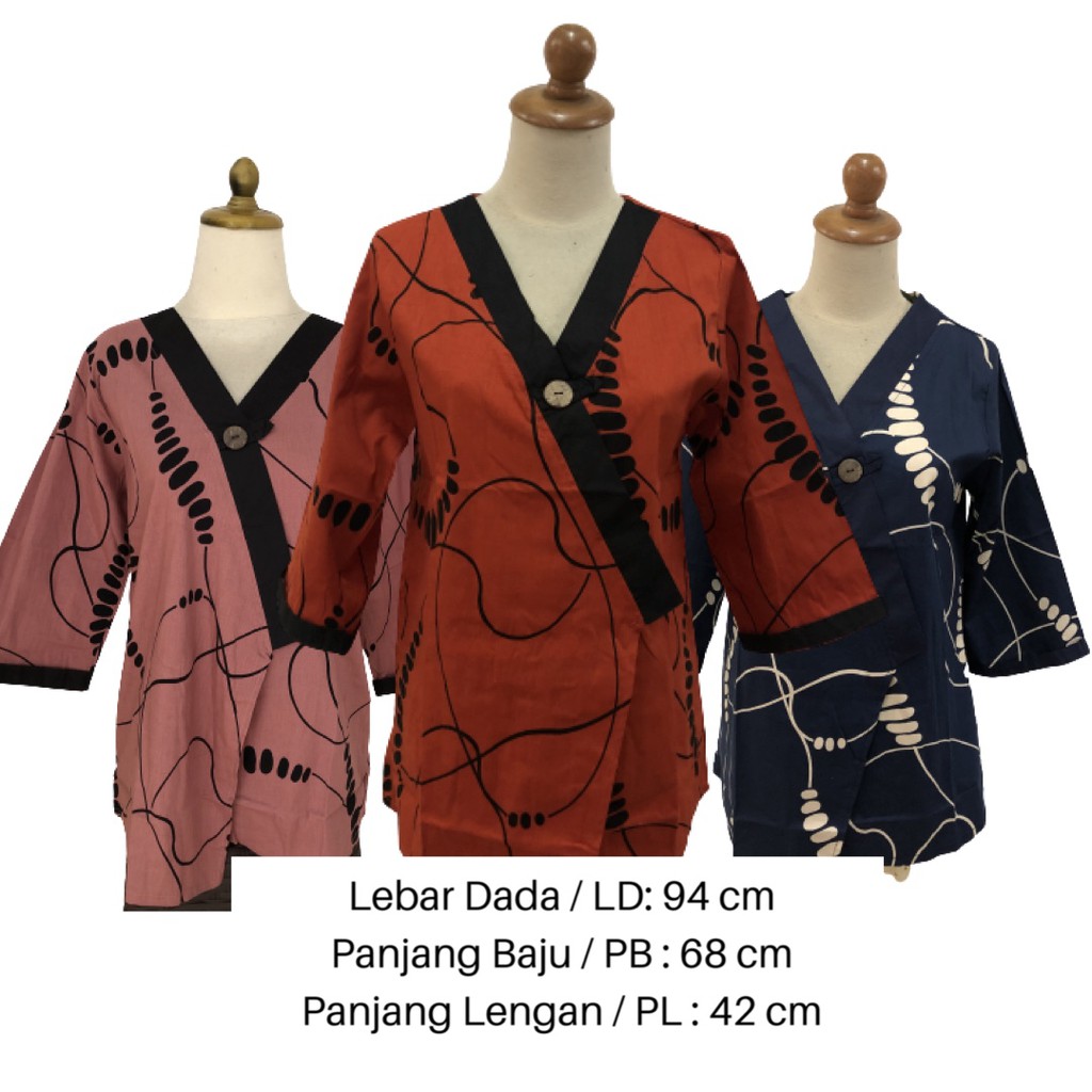 Atasan batik modern kimono 06