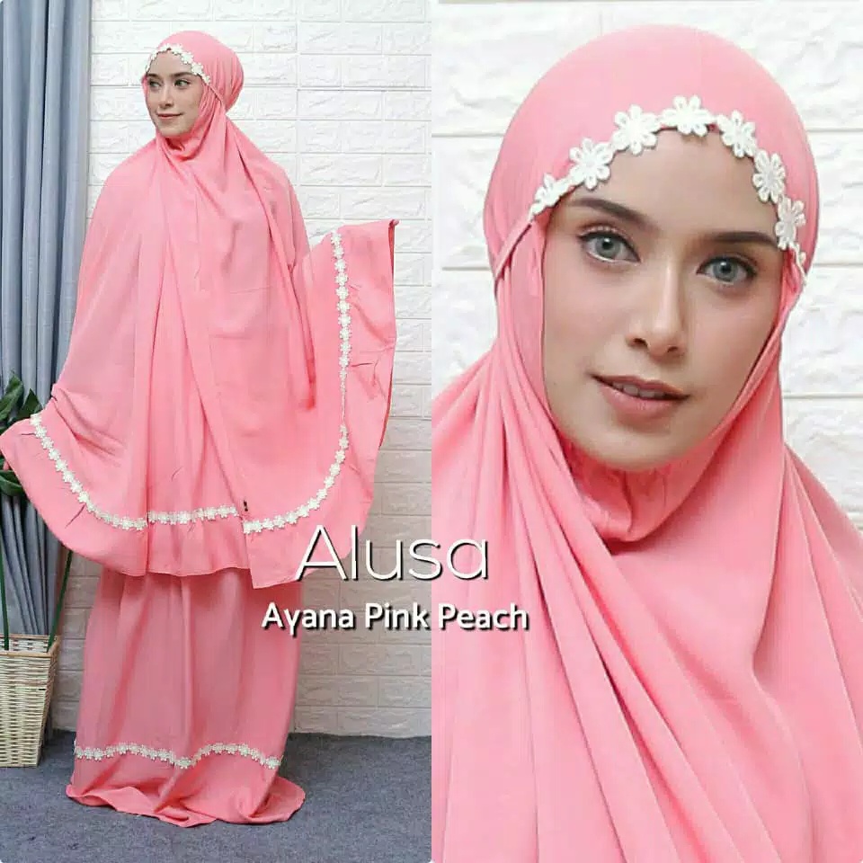 JAYSTORE COD MUKENA POLOS RENDA AYANA ALUSA// MUKENA DEWASA// MUKENA JUMBO POLOS YASMEEN ALUSA TERBA