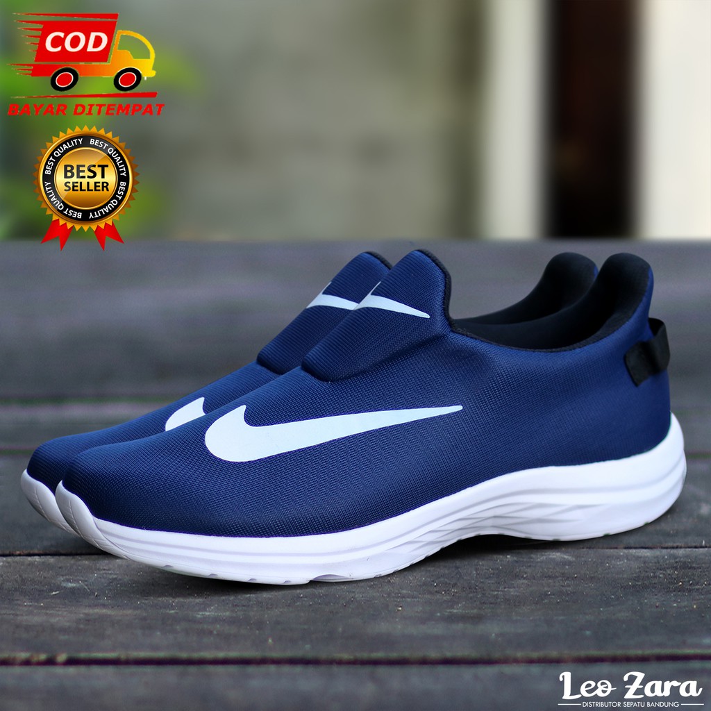 Sepatu Pria Sneakers Casual Trendy Nike Winflo Varian White Grey Blue Stabillo