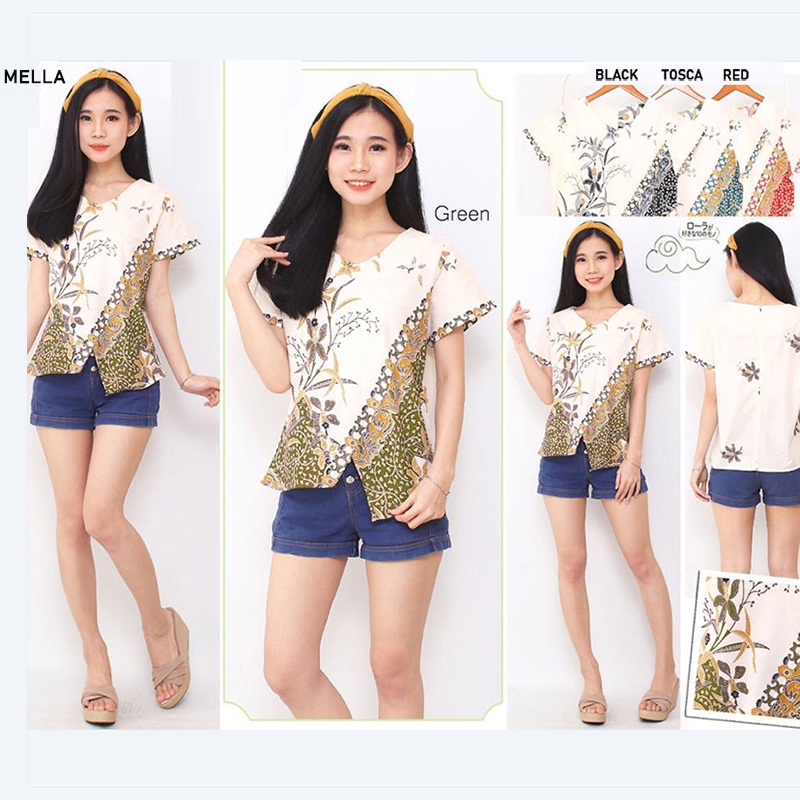 MELLA TOP - Atasan Batik Wanita Blouse Wanita