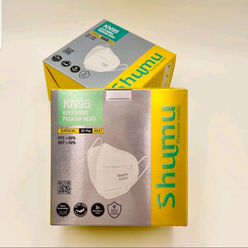 Masker KN95 Shumu 6PLY Premium Medis Surgical isi 20pcs