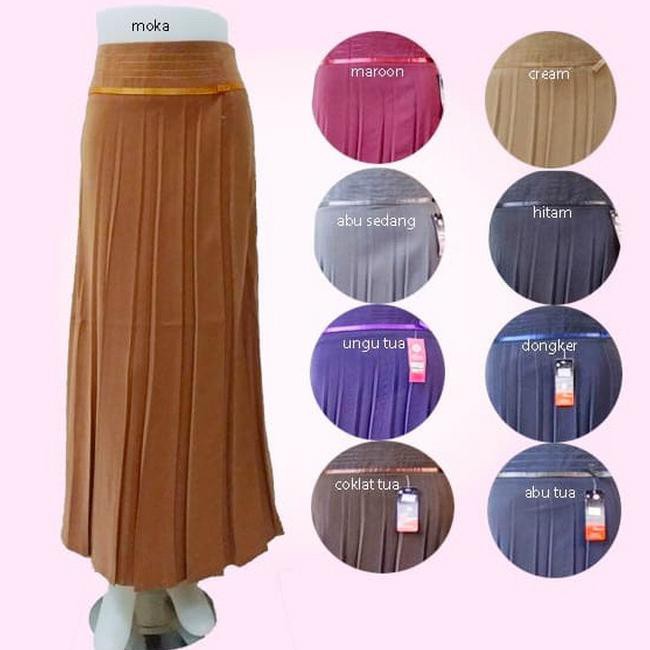 Jrku Rok Lipit Panjang / Rok Kerja Panjang Wanita - Hitam, M O0Bm